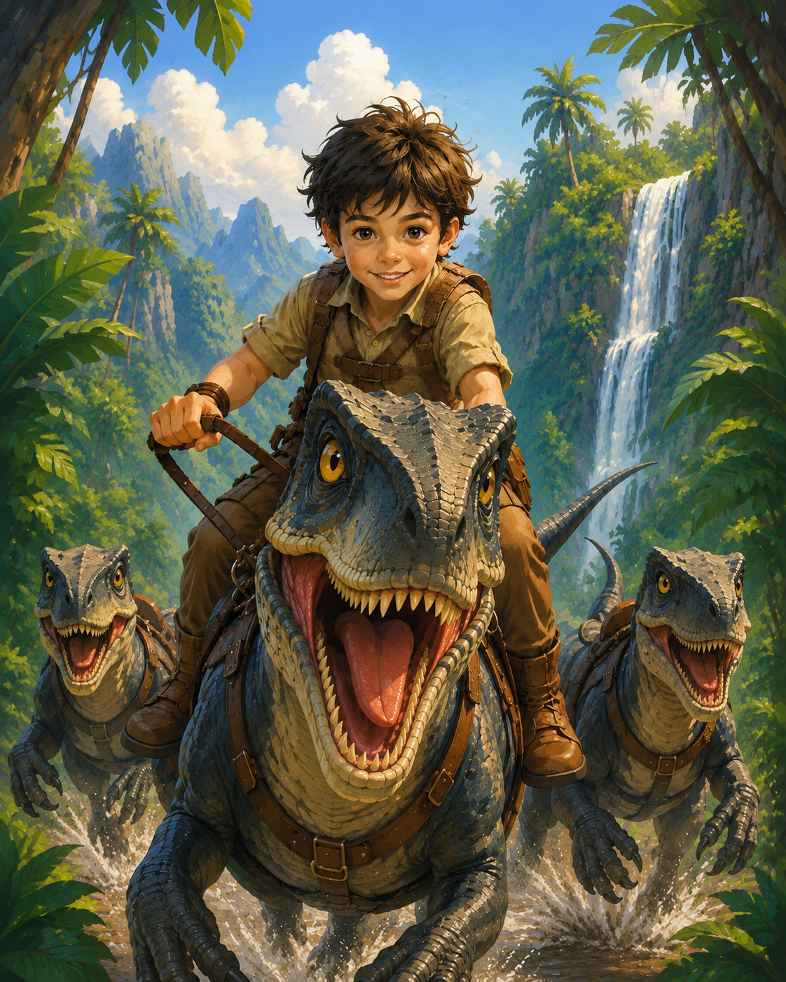 Dino rider boy